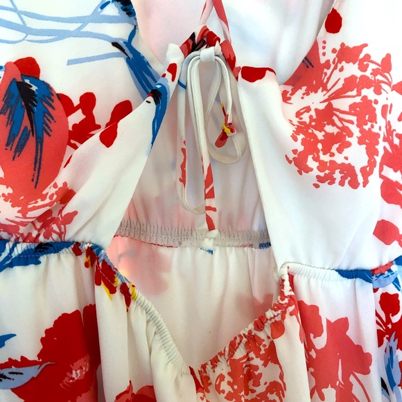 White tropical print maxi dress - Picture 7 of 9